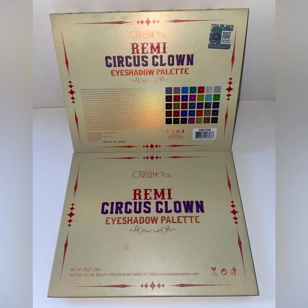 NEW SET - FORTUNE TELLER & CIRCUS CLOWN Beauty Creations Eyeshadow Palettes